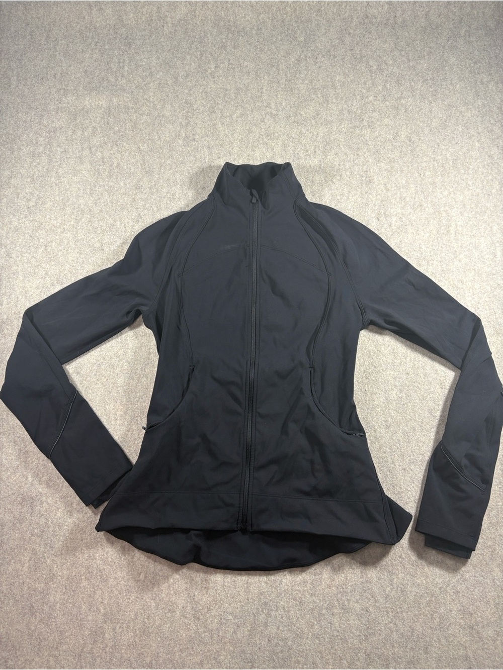 Lululemon Black Gait Keeper Running Jacket Size 4 EUC Full Zip